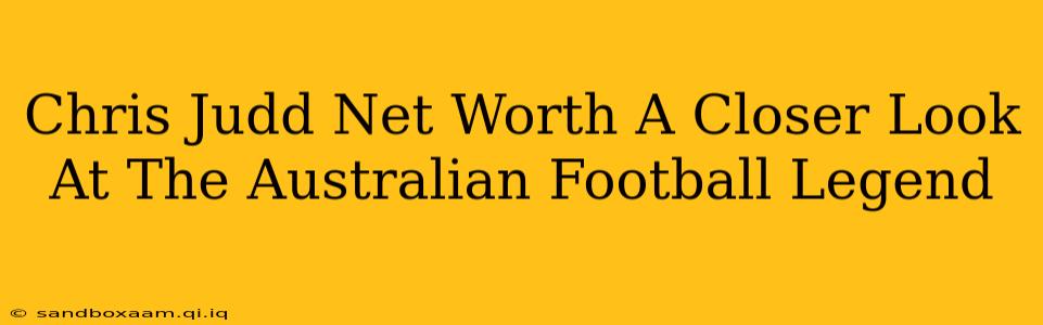 Chris Judd Net Worth A Closer Look At The Australian Football Legend