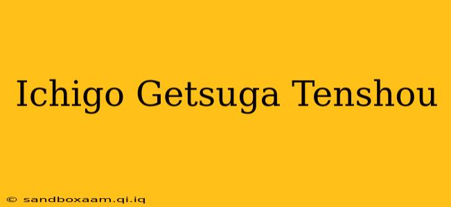 Ichigo Getsuga Tenshou