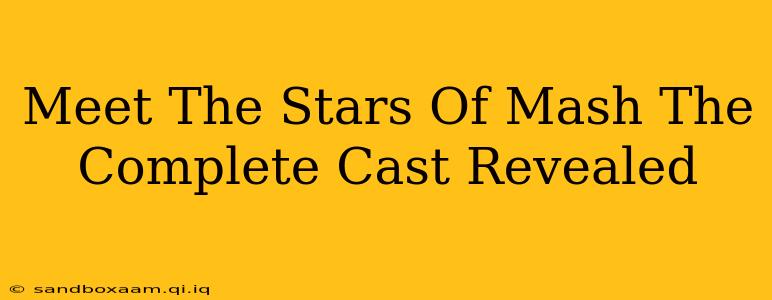 Meet The Stars Of Mash The Complete Cast Revealed