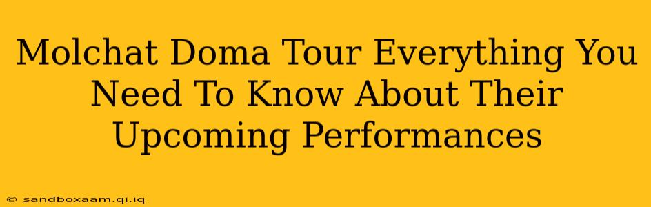 Molchat Doma Tour Everything You Need To Know About Their Upcoming Performances
