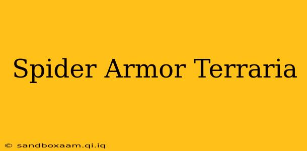 Spider Armor Terraria